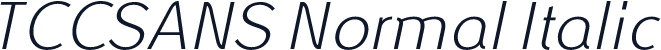 TCCSANS Normal Italic