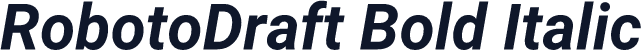 RobotoDraft Bold Italic