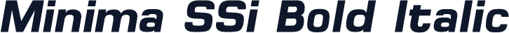 Minima SSi Bold Italic