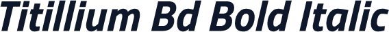 Titillium Bd Bold Italic