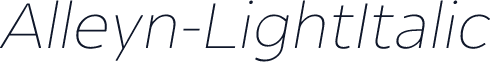 Alleyn-LightItalic