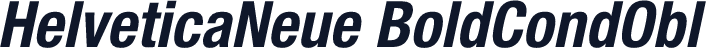 HelveticaNeue BoldCondObl