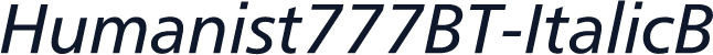 Humanist777BT-ItalicB
