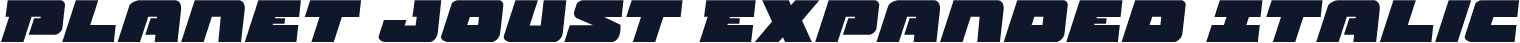 Planet Joust Expanded Italic