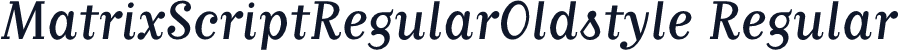 MatrixScriptRegularOldstyle Regular