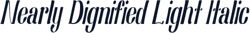 Nearly Dignified Light Italic
