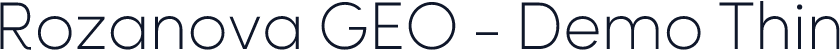 Rozanova GEO - Demo Thin