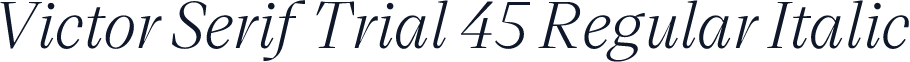 Victor Serif Trial 45 Regular Italic