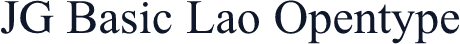 JG Basic Lao Opentype