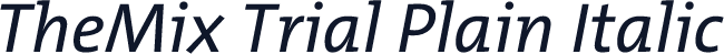 TheMix Trial Plain Italic