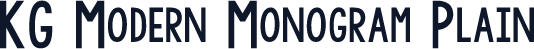 KG Modern Monogram Plain