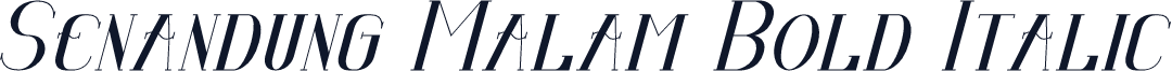 Senandung Malam Bold Italic