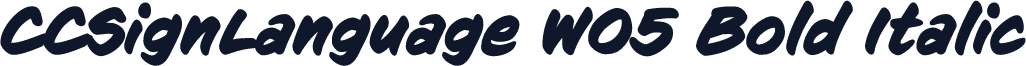 CCSignLanguage W05 Bold Italic