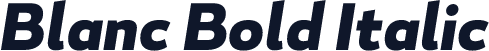 Blanc Bold Italic