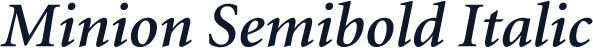 Minion Semibold Italic