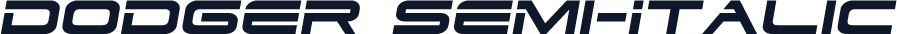 Dodger Semi-Italic