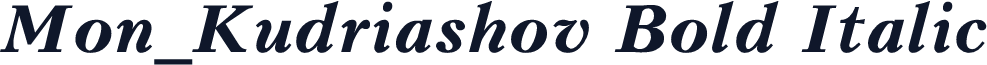 Mon_Kudriashov Bold Italic