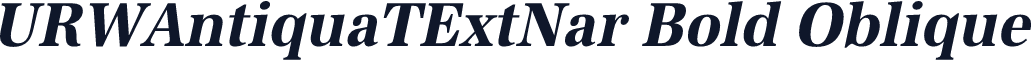 URWAntiquaTExtNar Bold Oblique