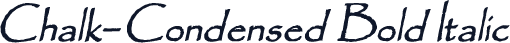 Chalk-Condensed Bold Italic