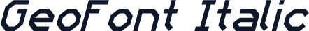 GeoFont Italic