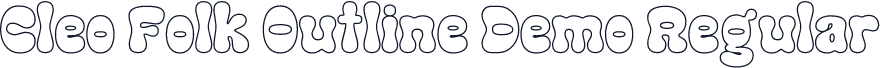 Cleo Folk Outline Demo Regular