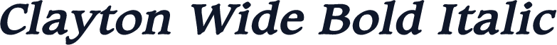 Clayton Wide Bold Italic