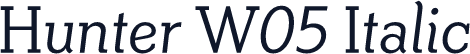 Hunter W05 Italic
