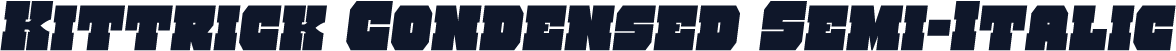 Kittrick Condensed Semi-Italic