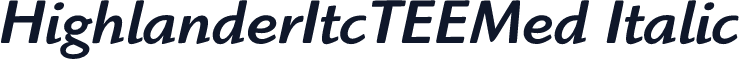 HighlanderItcTEEMed Italic