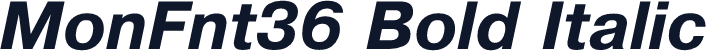 MonFnt36 Bold Italic