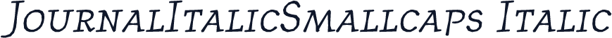JournalItalicSmallcaps Italic