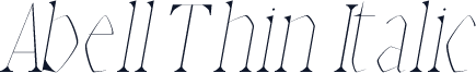 Abell Thin Italic