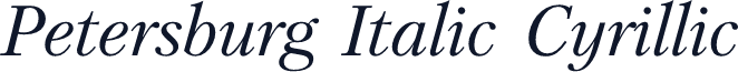 Petersburg Italic Cyrillic