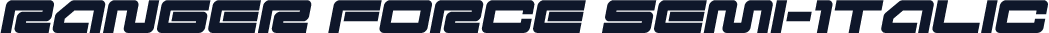 Ranger Force Semi-Italic