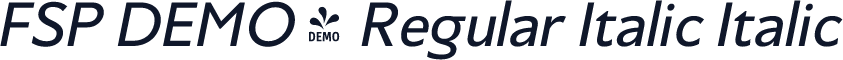 FSP DEMO - Regular Italic Italic