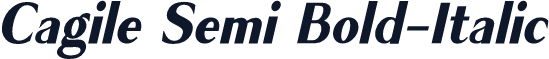 Cagile Semi Bold-Italic
