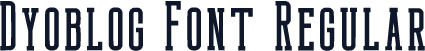 Dyoblog Font Regular