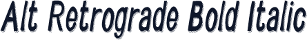 Alt Retrograde Bold Italic