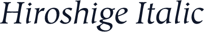 Hiroshige Italic