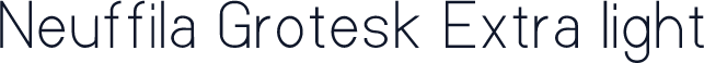 Neuffila Grotesk Extra light
