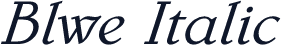 Blwe Italic