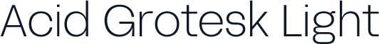 Acid Grotesk Light