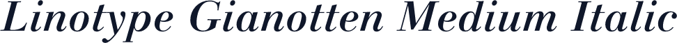 Linotype Gianotten Medium Italic