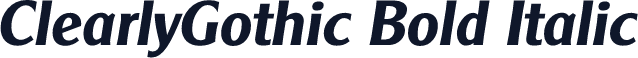 ClearlyGothic Bold Italic