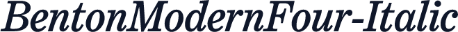 BentonModernFour-Italic