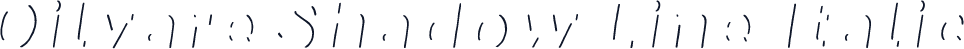 Oilvare Shadow Line Italic