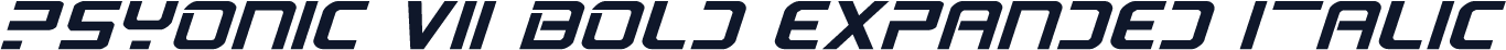 PsYonic VII Bold Expanded Italic