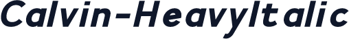 ☞Calvin-HeavyItalic