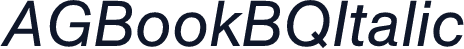 AGBookBQItalic