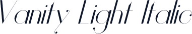 Vanity Light Italic